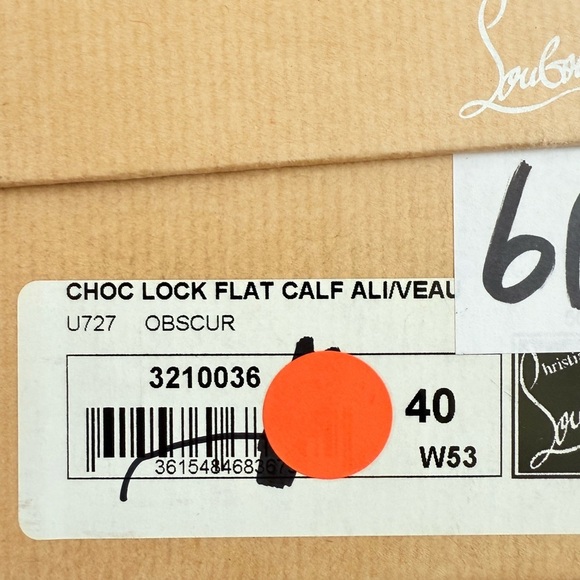 Christian Louboutin Dark Navy blue Choc lock flat calf ali embossed mules EU 40 - Picture 10 of 10